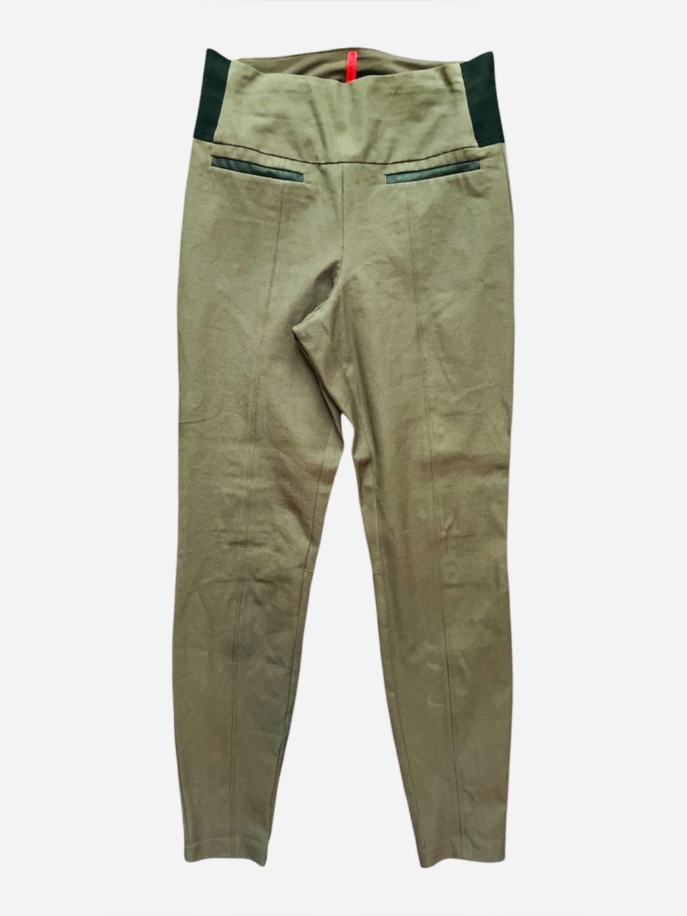 SPANX Olive Green Sculpting Leggings with Dark Green Waistband